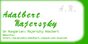 adalbert majerszky business card